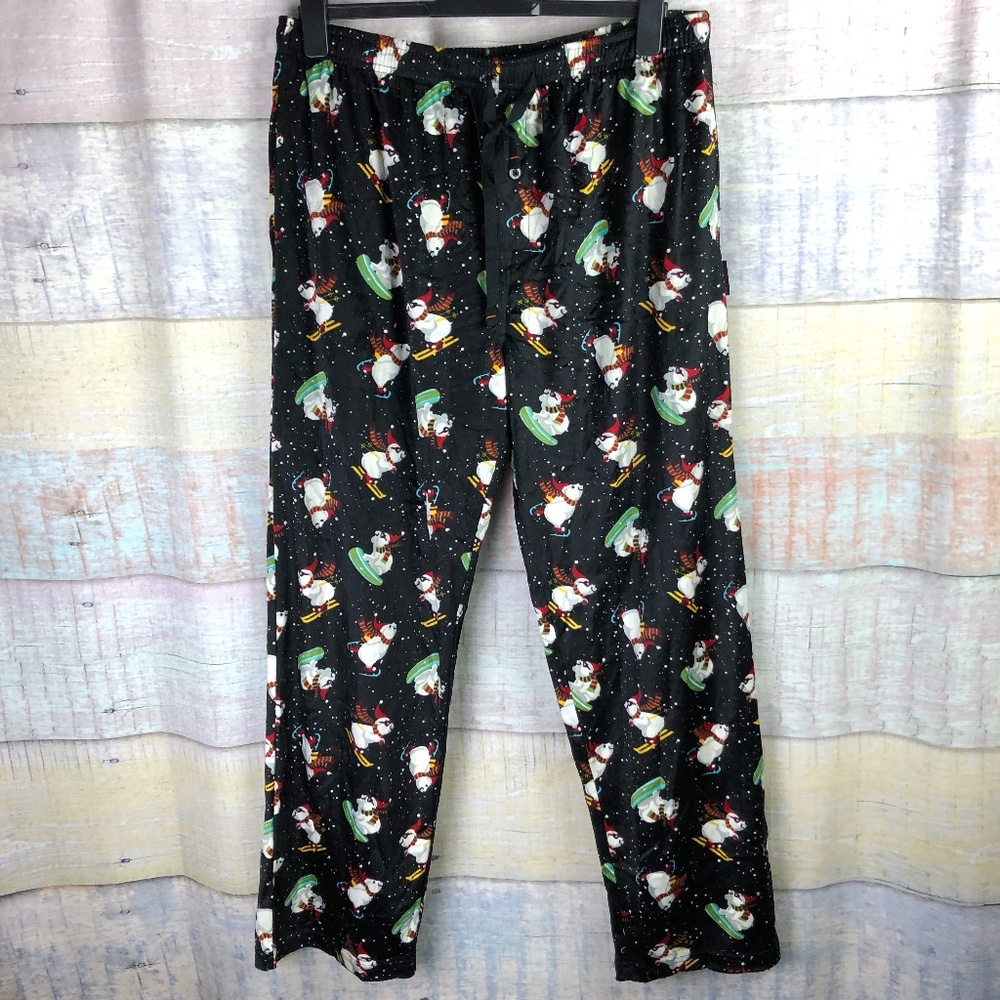 Hawke & Co Sledding Snowman Pajama Pants NWOT